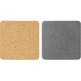 Набор костеров из пробки с фетром "Grit"