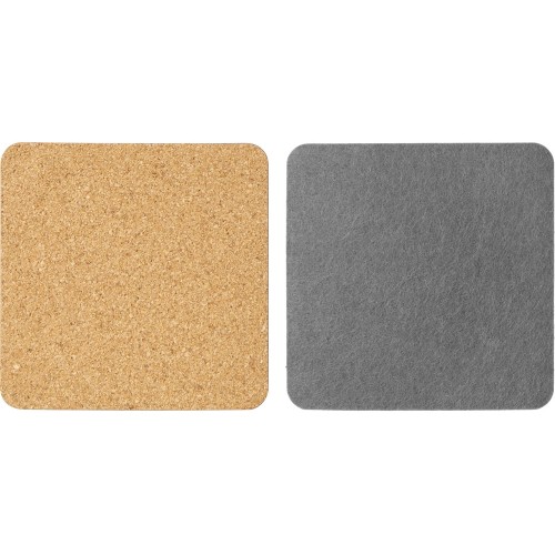 Набор костеров из пробки с фетром "Grit"