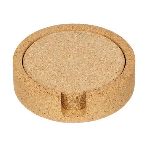 Набор костеров из пробки на подставке из пробки "Krock"