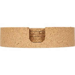 Набор костеров из пробки на подставке из пробки "Krock"