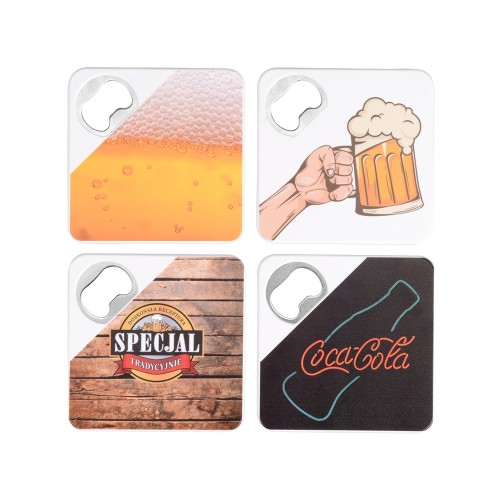 Подставка для кружки с открывалкой «Liso», черный/белый