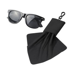 Очищающая салфетка «Neat» из микрофибры в чехле, черный