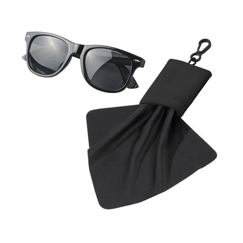 Очищающая салфетка «Neat» из микрофибры в чехле, черный