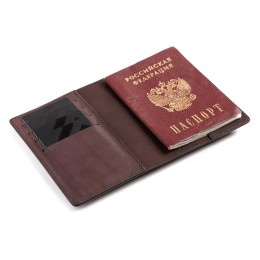 Обложка для паспорта Нит, коричневый