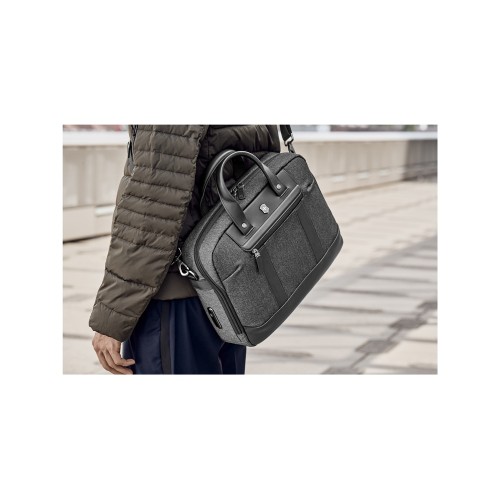 Портфель VICTORINOX Architecture Urban2 15" Briefcase 15'', серый, полиэстер/кожа, 42x13x31 см, 16 л