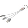 Кабель для зарядки Metal «3-в-1» с брелоком, серый