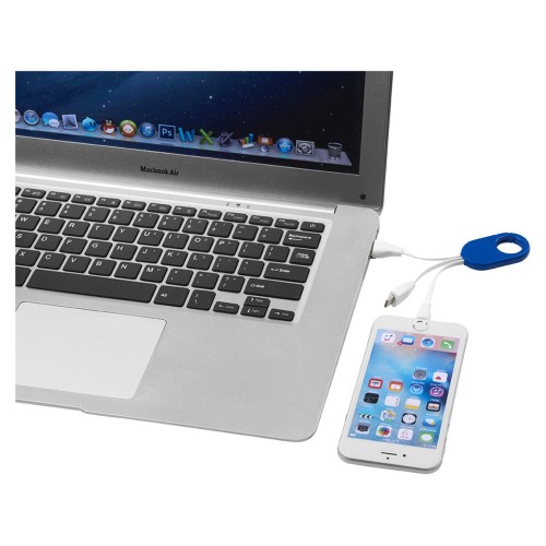 Кабель для зарядки «3-в-1», ярко-синий