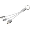 Кабель для зарядки Metal «3-в-1» с брелоком, серый