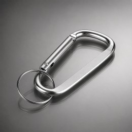 Брелок-карабин из переработанного алюминия "Alumina", серебристый