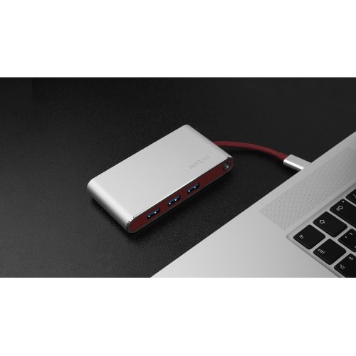 Хаб USB Rombica Type-C Hermes Red (Р)