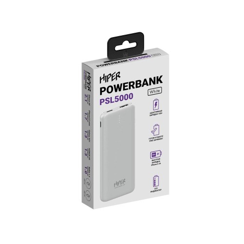 Портативный внешний аккумулятор PSL5000 White (Р)