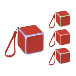 Портативная колонка «Cube» с подсветкой, красный