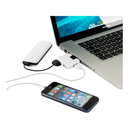 USB Hub "Gaia" на 4 порта, белый