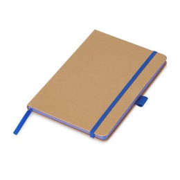 Блокнот A5 "Sevilia Color", твердая обложка из крафта, 80 листов, цветной срез и форзац, натуральный/синий