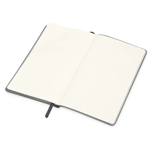 Блокнот «Notepeno» 130x205 мм с тонированными линованными страницами, серый