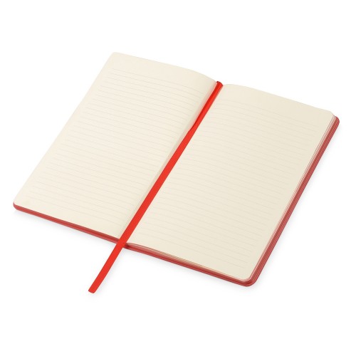 Блокнот «Notepeno» 130x205 мм с тонированными линованными страницами, красный