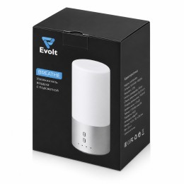 Увлажнитель воздуха с подсветкой "Breathe", белый/серебристый