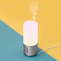 Увлажнитель воздуха с подсветкой "Breathe", белый/серебристый