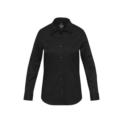 Citrine женская рубашка из твила - сплошной черный