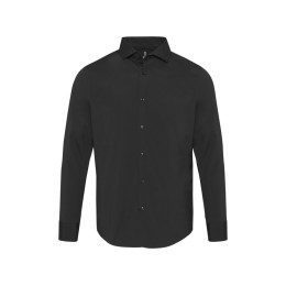 Carnelian мужская рубашка из поплина - сплошной черный