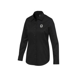 Citrine женская рубашка из твила - сплошной черный