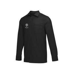 Alum вельветовая рубашка унисекс - сплошной черный