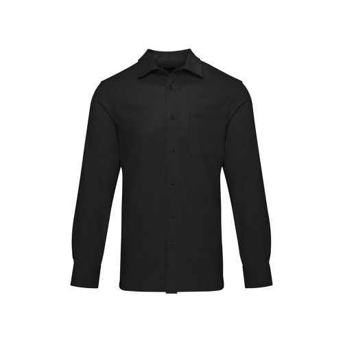 Alum вельветовая рубашка унисекс - сплошной черный