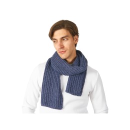 Шарф Nordend, крупный риб, темно-синий меланж