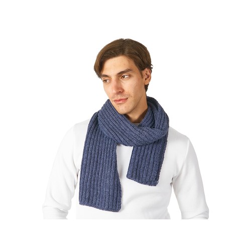 Шарф Nordend, крупный риб, темно-синий меланж