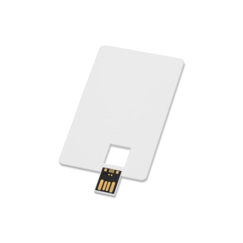 Флеш-карта USB 2.0 16 Gb в виде пластиковой карты "Card", белый