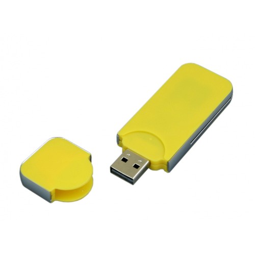USB-флешка на 16 Гб в стиле I-phone, прямоугольнй формы, желтый