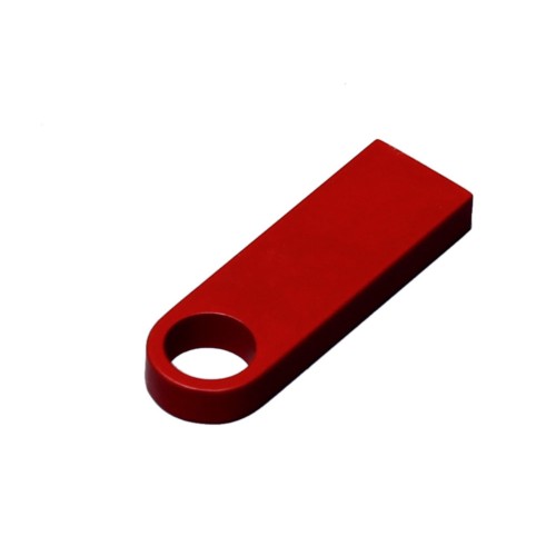 USB 2.0-флешка на 8 Гб с мини чипом и круглым отверстием, красный