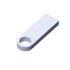 USB 2.0-флешка на 128 Гб с мини чипом и круглым отверстием, белый