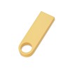 USB 2.0-флешка на 32 Гб с мини чипом и круглым отверстием, золотистыйй