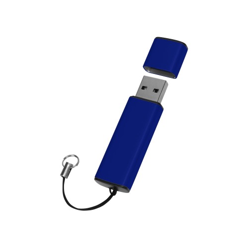 Флеш-карта USB 2.0 16 Gb металлическая с колпачком "Borgir", темно-синий