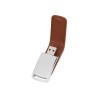 Флеш-карта USB 2.0 16 Gb с магнитным замком "Vigo", светло-коричневый/серебристый