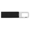 Флеш-карта USB 2.0 16 Gb с карабином "Hook", черный/серебристый
