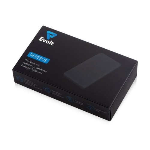 Портативное зарядное устройство «Reserve» с USB Type-C, 5000 mAh, красный