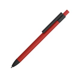 Ручка металлическая soft-touch шариковая «Haptic», красный/черный
