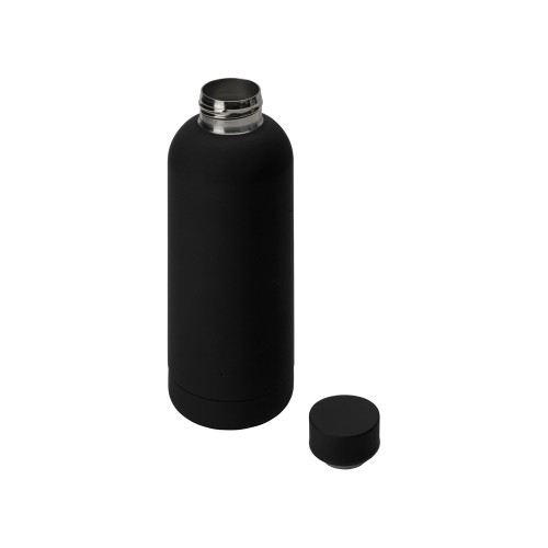 Вакуумная термобутылка "Cask" Waterline, soft touch, 500 мл, тубус, черный