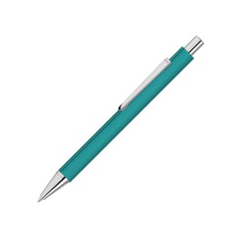 Ручка шариковая металлическая «Pyra» soft-touch с зеркальной гравировкой, бирюзовый