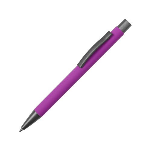 Ручка металлическая soft touch шариковая «Tender», фиолетовый/серый