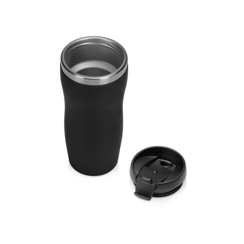 Термокружка "Mony Steel" 350 мл, soft touch, черный (Р)
