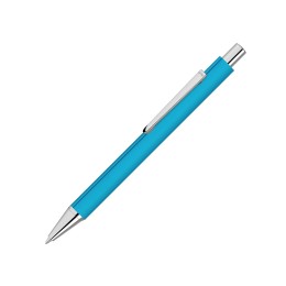 Ручка шариковая металлическая «Pyra» soft-touch с зеркальной гравировкой, голубой