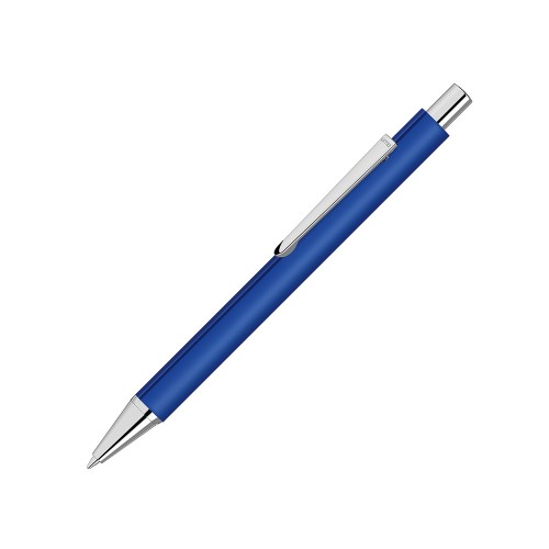 Ручка шариковая металлическая «Pyra» soft-touch с зеркальной гравировкой, синий