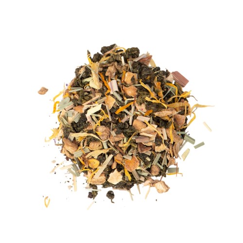 Чай зеленый, серия "Essence", с медом, имбирем и лимоном, стеклянная банка