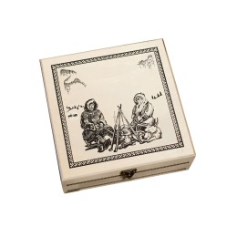 Подарочный набор c чаем "Сокровища Севера" в деревянной шкатулке без лого