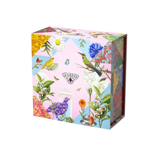 Подарочный набор c купажами чая и сладостями "Весенние птицы"