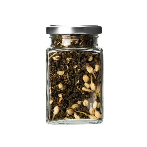 Чай зеленый, серия "Bouquet", моли хуа с бутонами жасмина, стеклянная банка