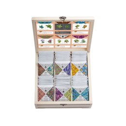 Подарочный набор с пакетированным чаем в деревянной шкатулке без лого